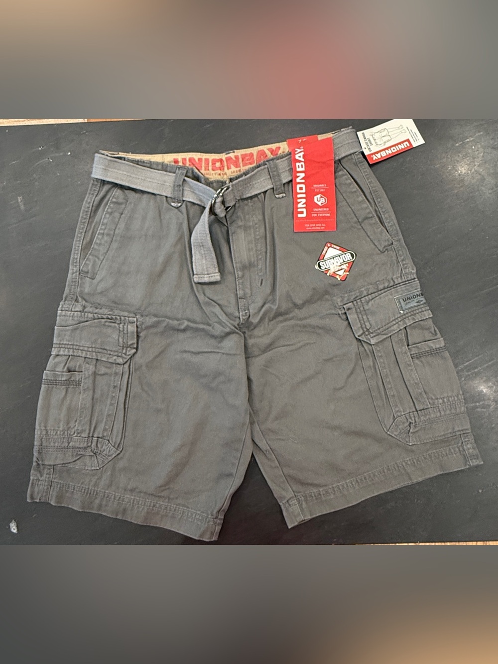 Unionbay Men’s Survivor Cargo Shorts in Grey Goose